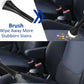 Car seat upholstery cleaning tool with brush nozzle and spray attachment
