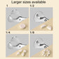Pill cutter scissors shown in multiple sizes with different head openings