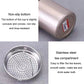 Stainless steel vacuum mug bottom with non-slip base and tea compartment strainer