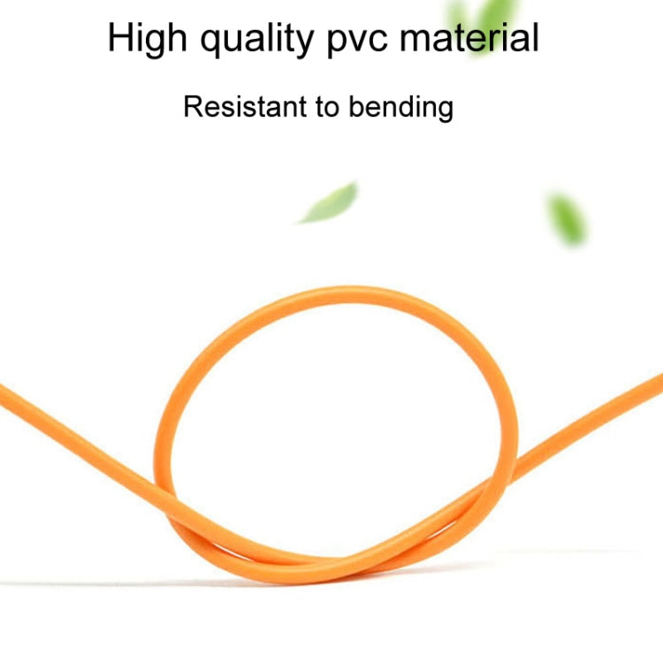 Orange looped power cord with PVC insulation, flexible bend-resistant design