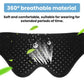 Adult hernia belt laid flat, breathable black groin support with curved front panel