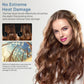 Handheld hot air curling hair dryer brush, used for smooth, voluminous curls