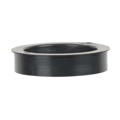 Black rubber air filter reducer ring with centered inner opening