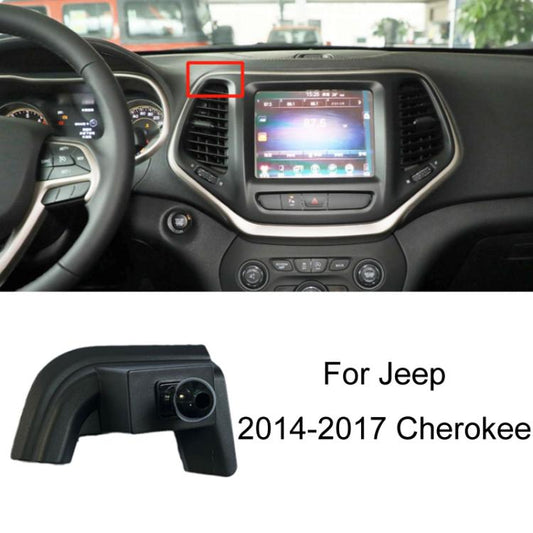 For Jeep Left Driving Car Special Mobile Phone Navigation Bracket Base, 11-18 Wrangler, 14-17 Cherokee, 14-18 Grand Cherokee, 16-21 Renegade, 17-20 Compass Not For Screen Modification, 18-22 Grand Commander, 19-22 Wrangler, 21 Grand Cherokee, 21 Compass