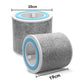 HEPA replacement filter with blue-ring end cap, 20cm tall x 19cm wide