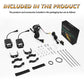 40W Motorcycle Wired Switch Integrated Waterproof Demon Eye Spotlight, Orange Light