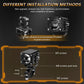 40W Motorcycle Wired Switch Integrated Waterproof Demon Eye Spotlight, Orange Light