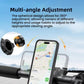 Adjustable bike phone holder clamp with pivot joints for viewing angle, black