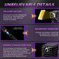 40W Motorcycle Wired Switch Integrated Waterproof Demon Eye Spotlight, Purple Light