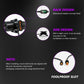 40W Motorcycle Wired Switch Integrated Waterproof Demon Eye Spotlight, Purple Light