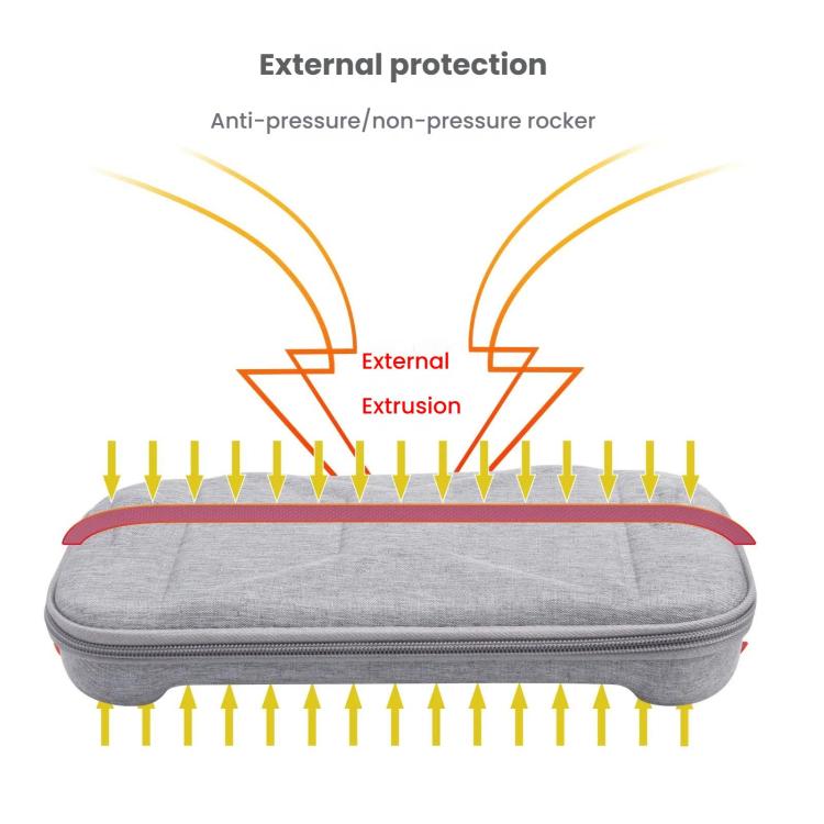 Gray EVA storage bag with reinforced exterior protection for impact resistance.