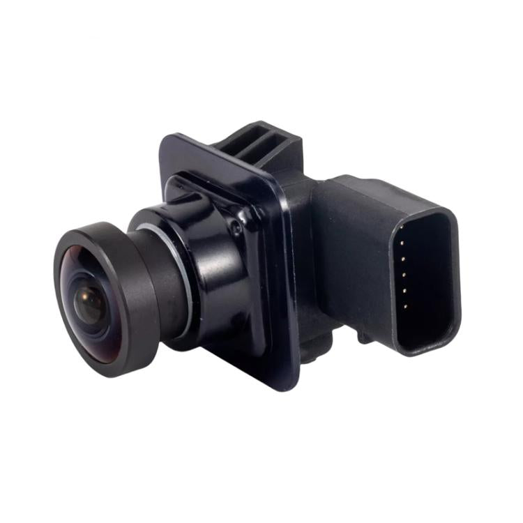 Rearview backup camera module with lens and multi-pin connector