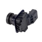 Compact rearview camera module with mounting bracket and black housing