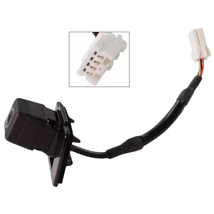 Reversing rear camera bracket with cable and white multi-pin connector plug
