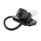 Black rear view reversing assist camera with rectangular mount, lens, and wired lead