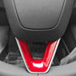 For Tesla Model 3 Car Modification Interior Carbon Fiber Steering Wheel Patch, Matte, Glossy, Red, Froged Pattern