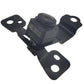 Black rearview camera module with side mounting tabs and bracket plate