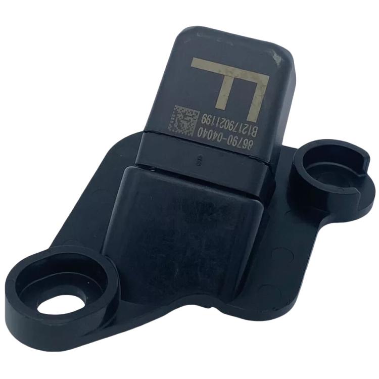 Rearview reversing camera module with black housing and mounting bracket loops