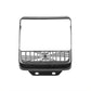 Rear air vent protection frame with carbon-fiber pattern, centered grille and tabs