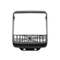 Rear air vent protection frame in matte black with central grille and mounting holes