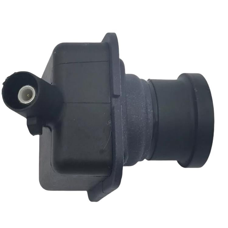 Black rearview camera module with side connector and mounting tab