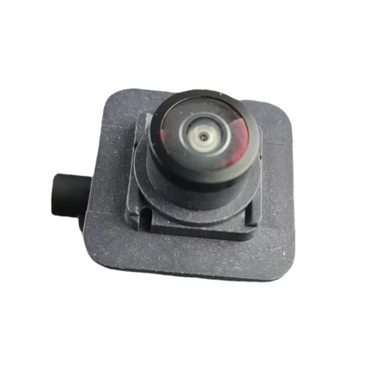 Reversing rearview camera module with round lens in square black housing