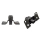 Car front camera mounting brackets with camera housing and base mounts