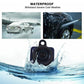 Rearview camera lens with water splash over the camera housing