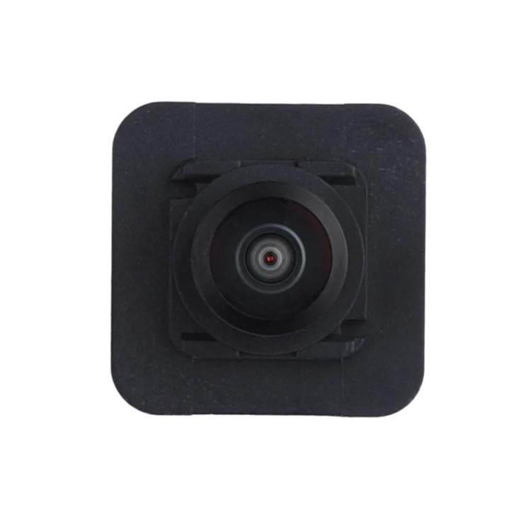 Black square rear view reversing camera module with centered lens and red dot