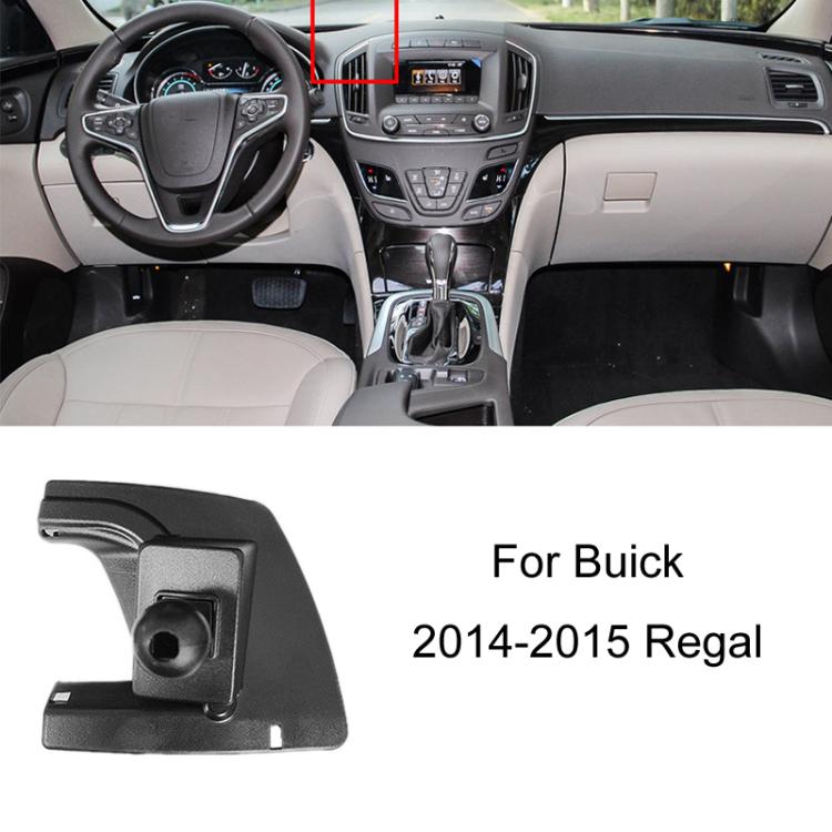 Black phone navigation bracket base with circular post on wide platform.