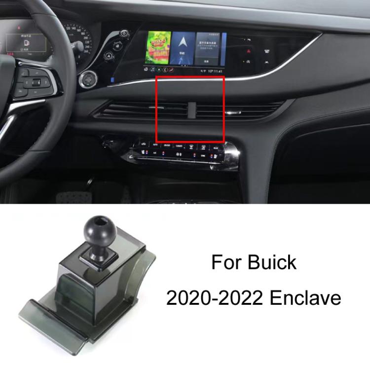 Car interior dashboard phone mount base shown near center air vent outlet