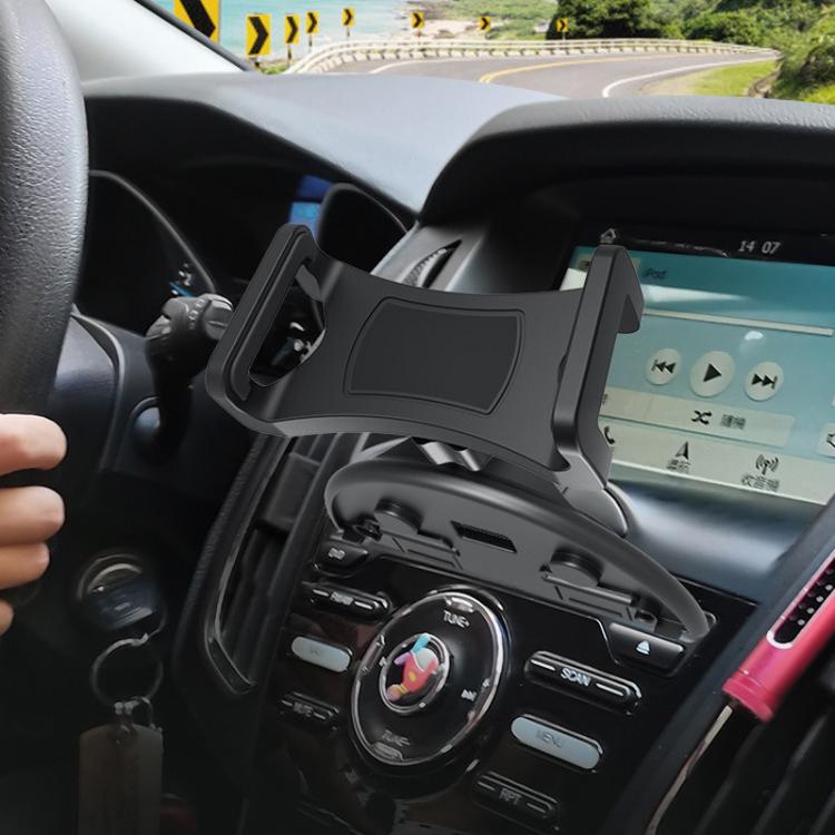 Car CD Slot Navigation Mobile Phone Holder, Automatic Lock Type Black, Automatic Lock Type Gray, Clip Type Black, Clip Type Gray, Magnet Type