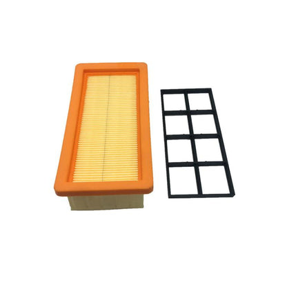 Orange cartridge vacuum filter with pleated paper media, for Karcher AD3 series