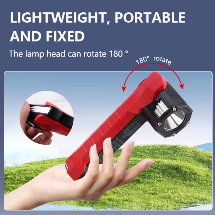 Magnet-Hook COB Rotating Strong Light Emergency Work Light