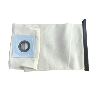 Reusable canvas vacuum filter bag with square pocket and round gasket cutout