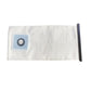 Reusable canvas vacuum filter bag with blue square pocket and round gasket cutout