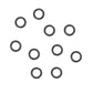 Black O-ring sealing rubber rings, circular gaskets, 10pcs set