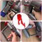 Red vacuum main switch repair part for Dyson V10/V11, shown during installation