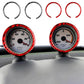 Dashboard gauge ring stickers set: two red and two black rings