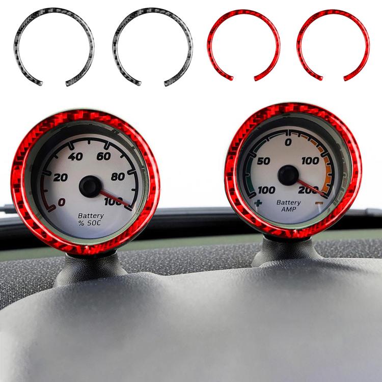 Dashboard gauge ring stickers set: two red and two black rings