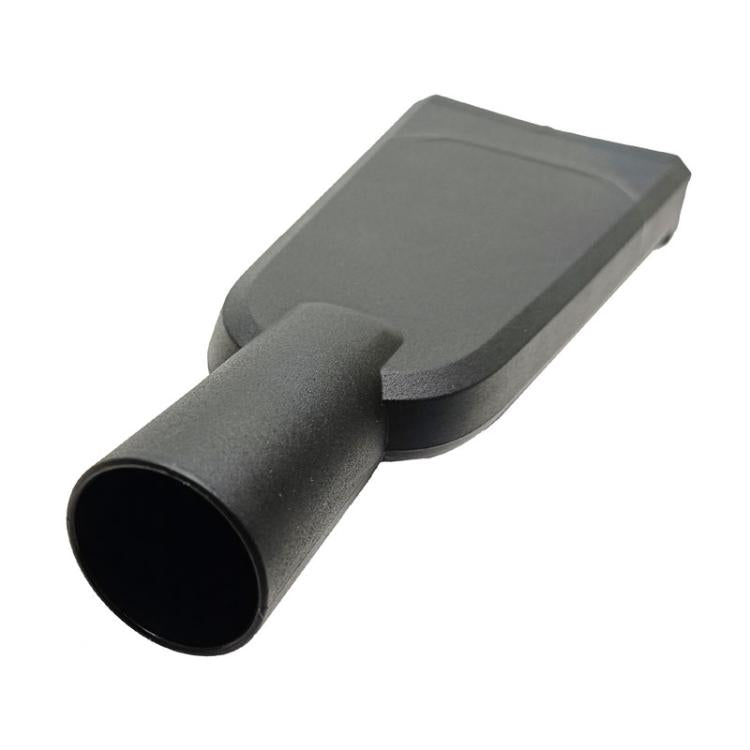 Vacuum hand nozzle with wide flat head and round suction opening, dark gray