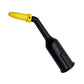 Steam cleaner crevice brush nozzle with yellow collar, black bristles, dark handle