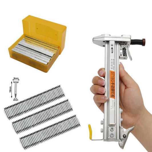 Manual Wire Trough Steel Nail Cement Nail Tool, ST18, 18mm Steel Nails 400pcs /Box
