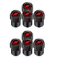 2 Sets Car Modification Aluminum Tire Valve Caps, Graphic Model, Alphabet Model, Red Logo, Blue Logo