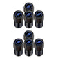 2 Sets Car Modification Aluminum Tire Valve Caps, Graphic Model, Alphabet Model, Red Logo, Blue Logo