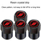 2 Sets Car Modification Aluminum Tire Valve Caps, Graphic Model, Alphabet Model, Red Logo, Blue Logo
