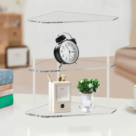 Three-Layer Acrylic Corner Storage Table For Living Room And Study