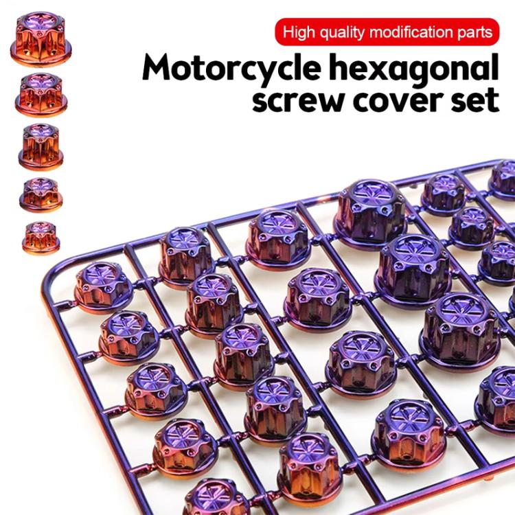 E-Bike Motorcycle Hexagonal Screw Cap Modification Accessories Electroplated Burned Titanium Screw Decoration