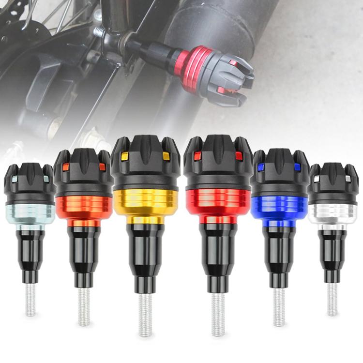 Anti-drop frame sliders set in multiple colors, black bodies with colored rings and bolts