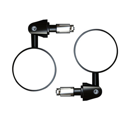 2pcs /Set Motorcycle Rearview Mirror Modified Retro Folding Round E-Bike Universal Reversing Mirror Reflector, Flat, Convex
